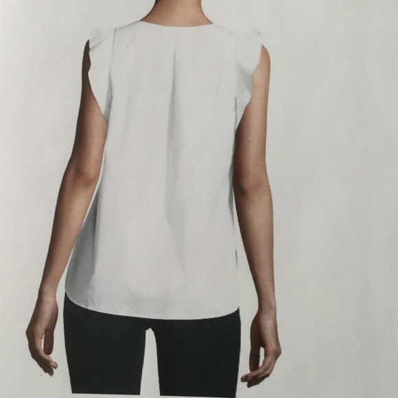 Tahari - White Sleeveless Blouse - Picture 2 of 8